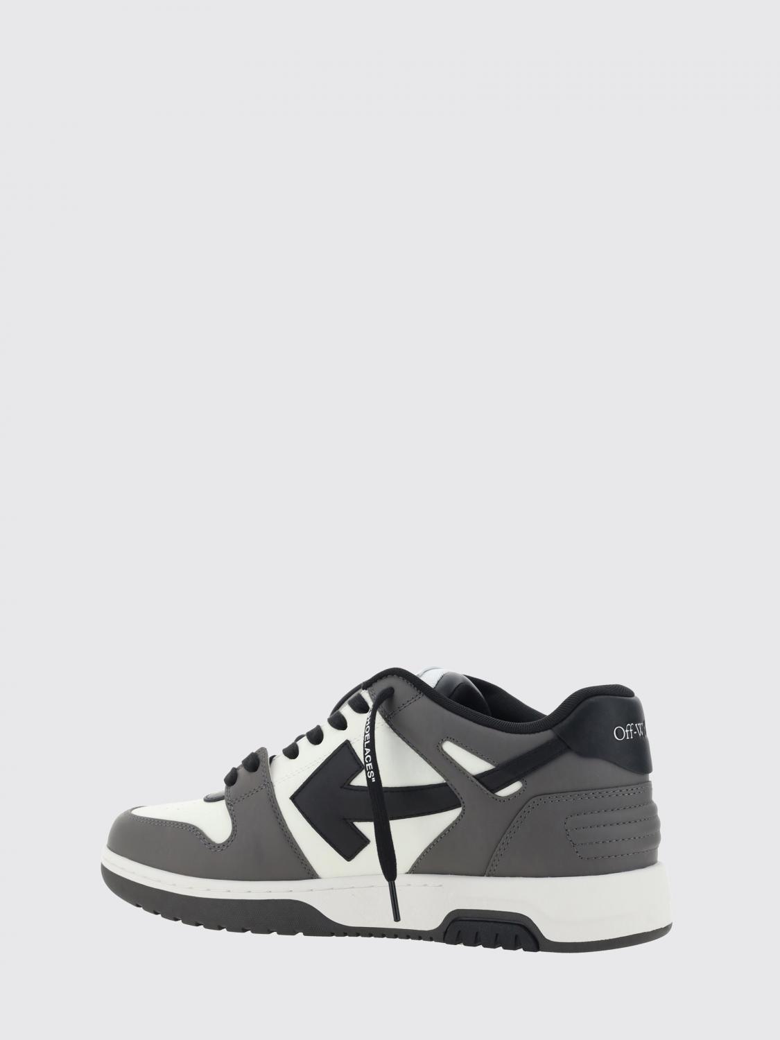 OFF-WHITE SNEAKERS: Out Of Office Sneakers Off-White aus Leder, Grau - Img 3