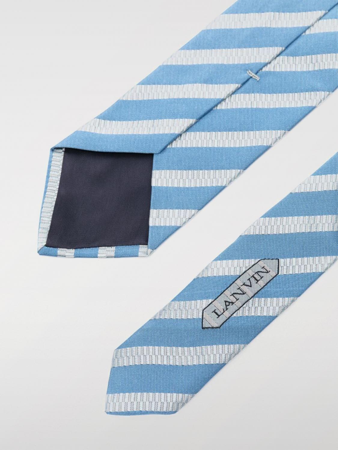 LANVIN TIE: Tie men Lanvin, Gnawed Blue - Img 2