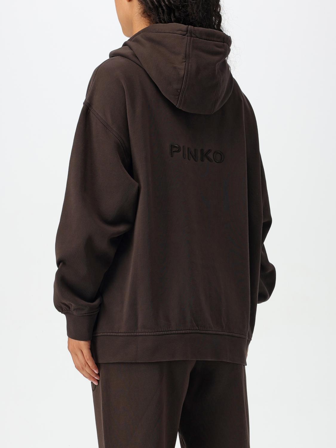 PINKO FELPA: Felpa con cappuccio Pinko, Marrone - Img 3