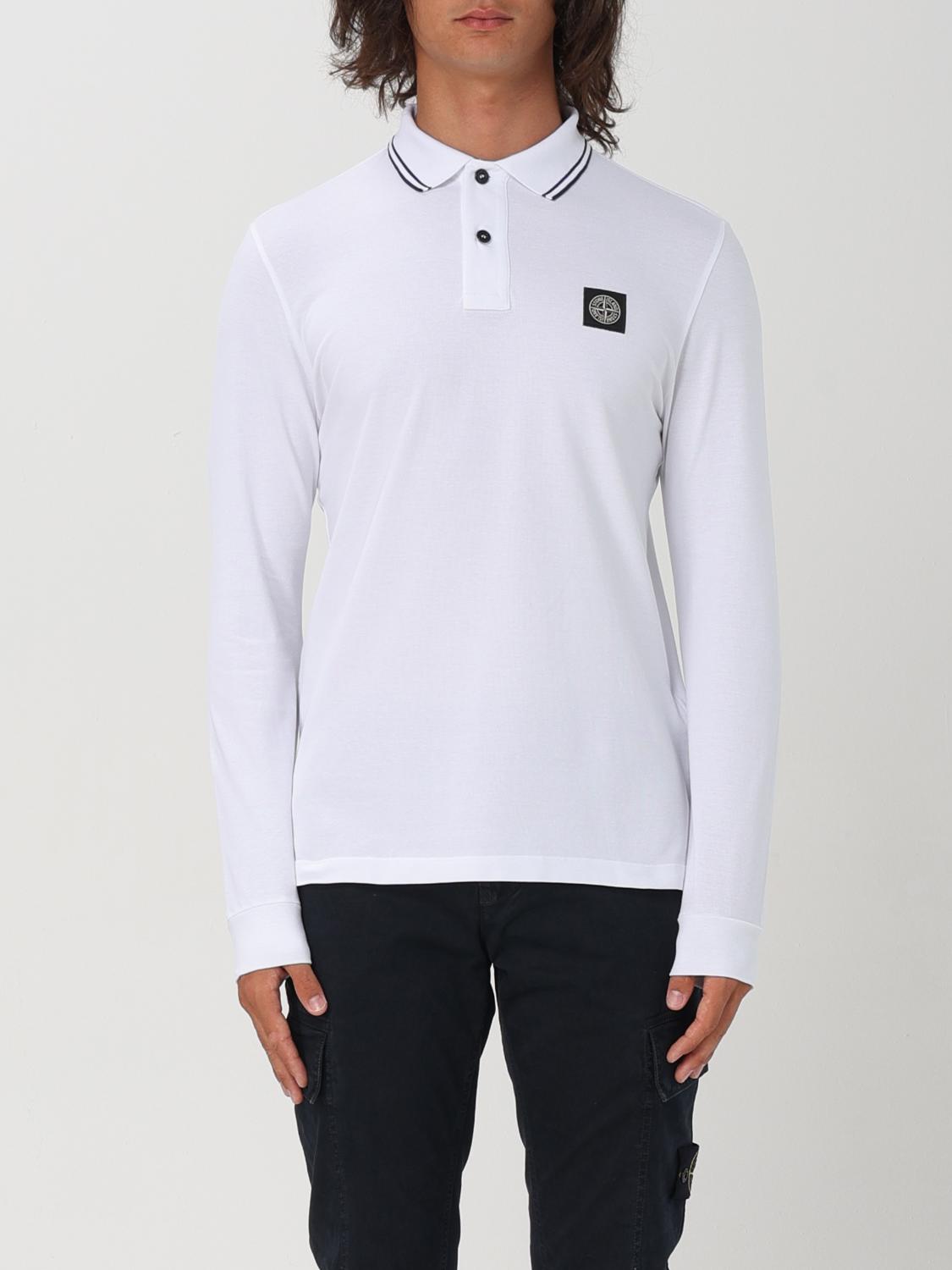 STONE ISLAND POLO: Polo herren Stone Island, Weiß - Img 1