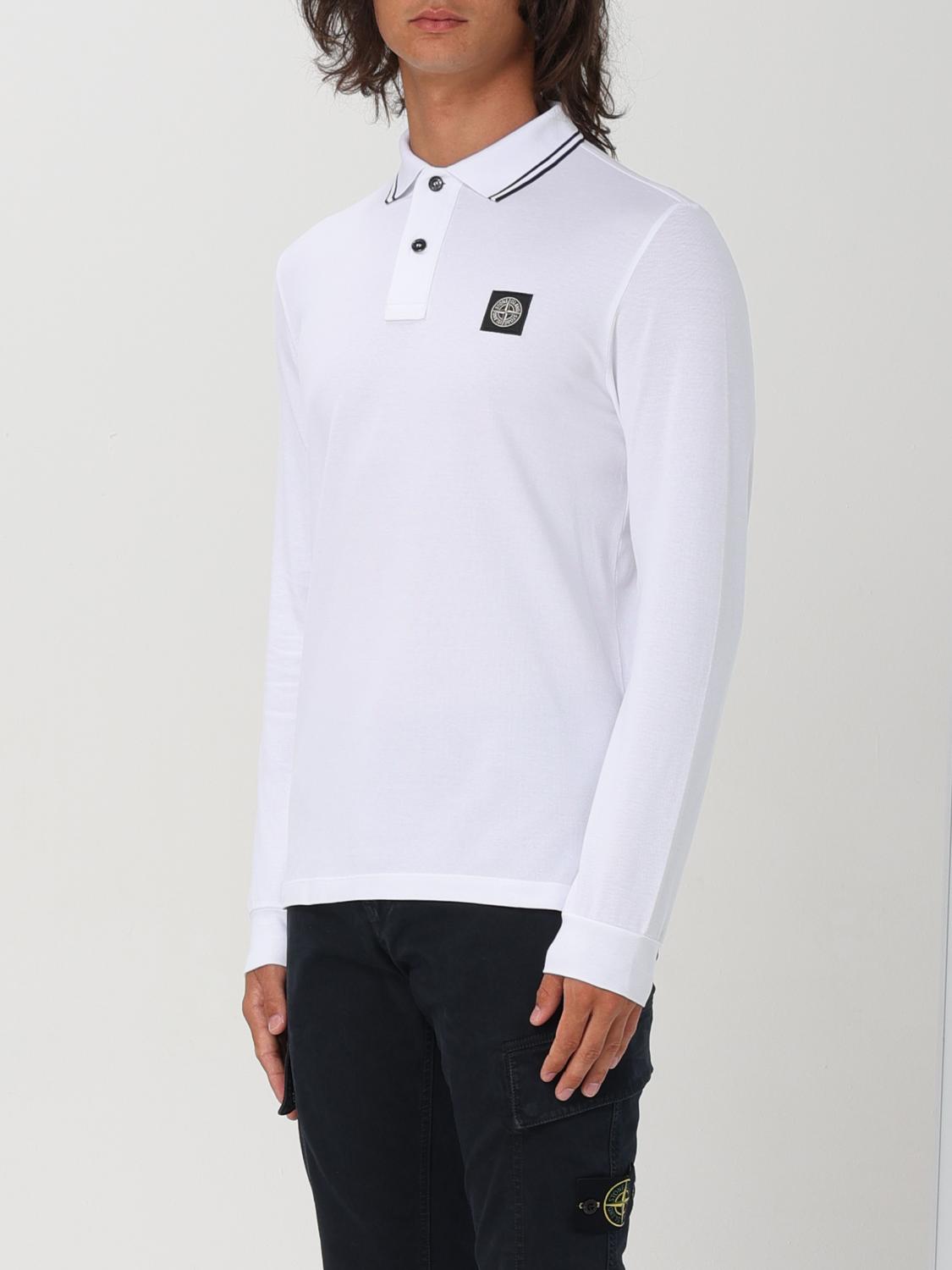 STONE ISLAND POLO: Polo herren Stone Island, Weiß - Img 4