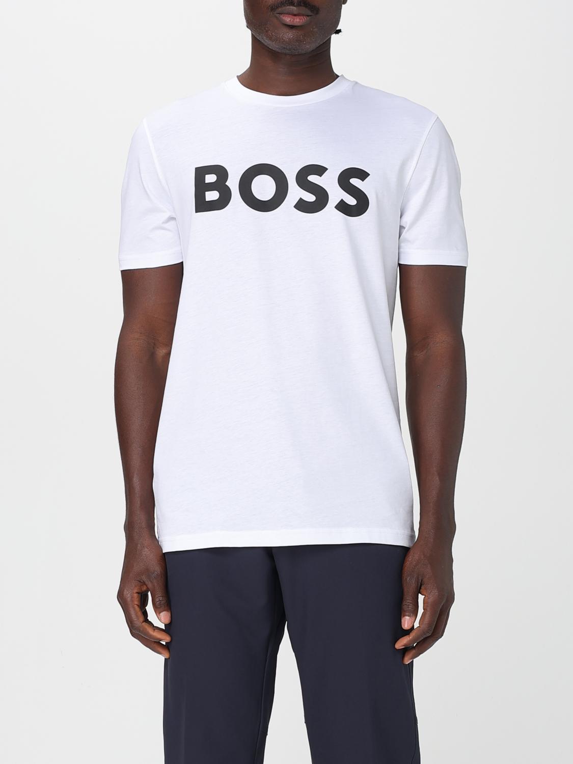BOSS CAMISETA: Camiseta Boss de algodón con logo, Blanco - Img 1