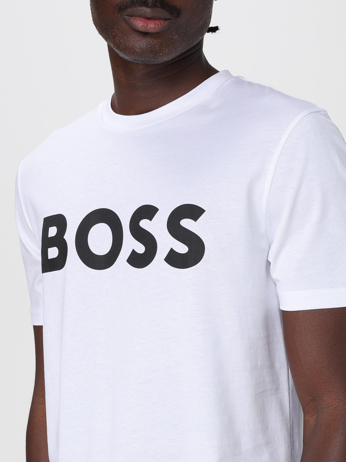 BOSS CAMISETA: Camiseta Boss de algodón con logo, Blanco - Img 3