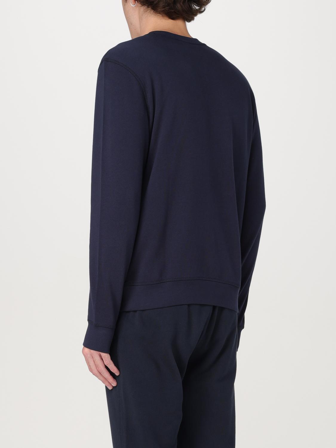 BOSS JERSEY: Jersey Boss de algodón con cuello redondo, Azul Marino - Img 2