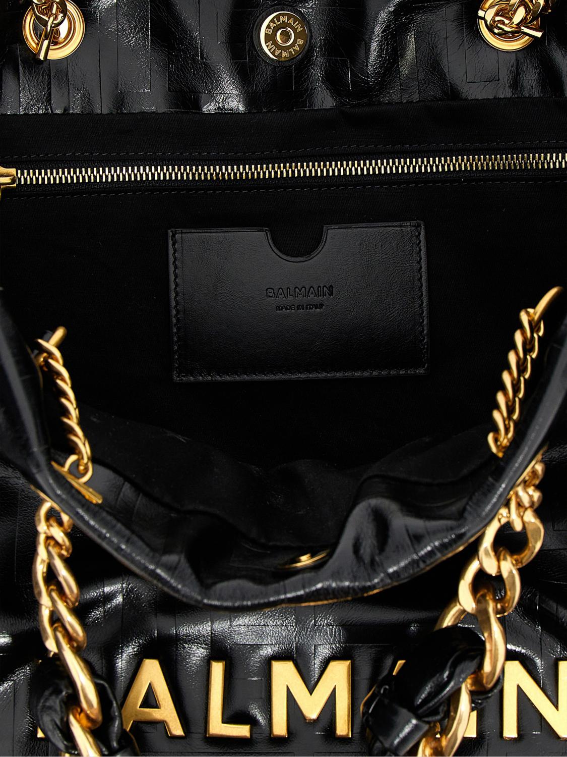 BALMAIN BOLSO DE MANO: Bolso de hombro mujer Balmain, Negro - Img 4