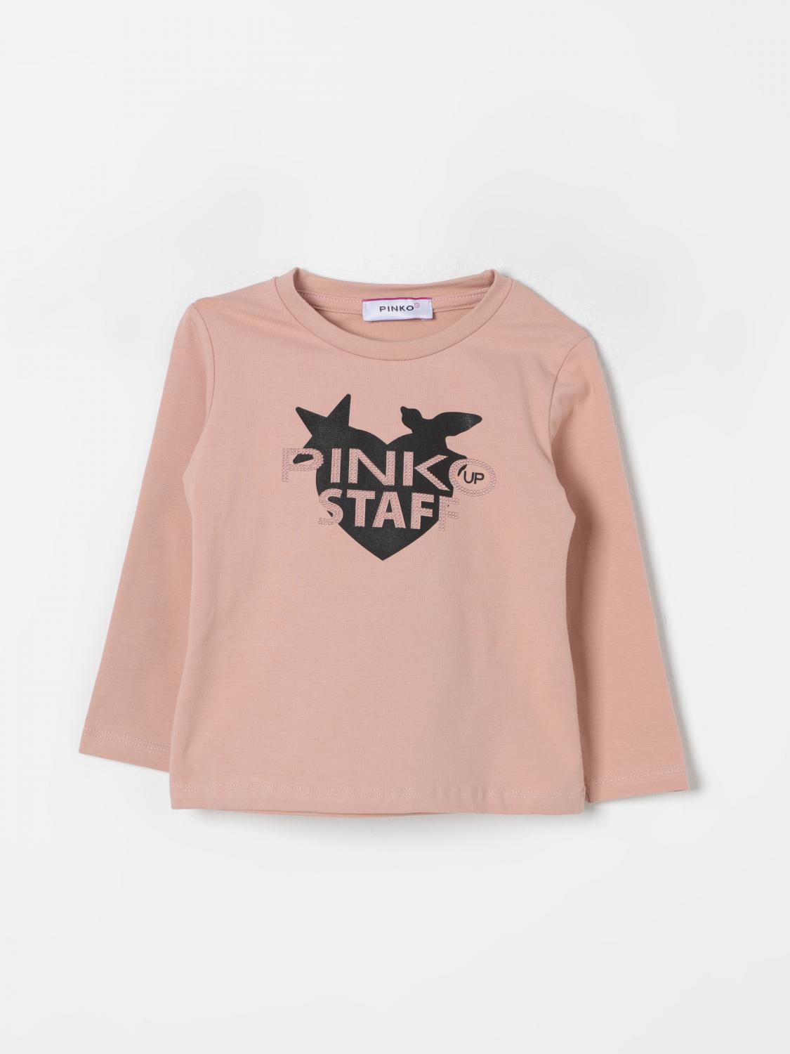 PINKO SWEATER: Pinko shirt with logo print, Pink - Img 1