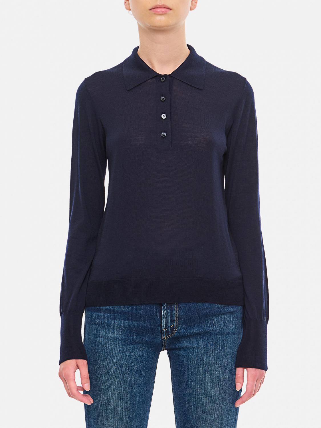 GOLDEN GOOSE POLO SHIRT: Polo shirt woman Golden Goose, Navy - Img 1