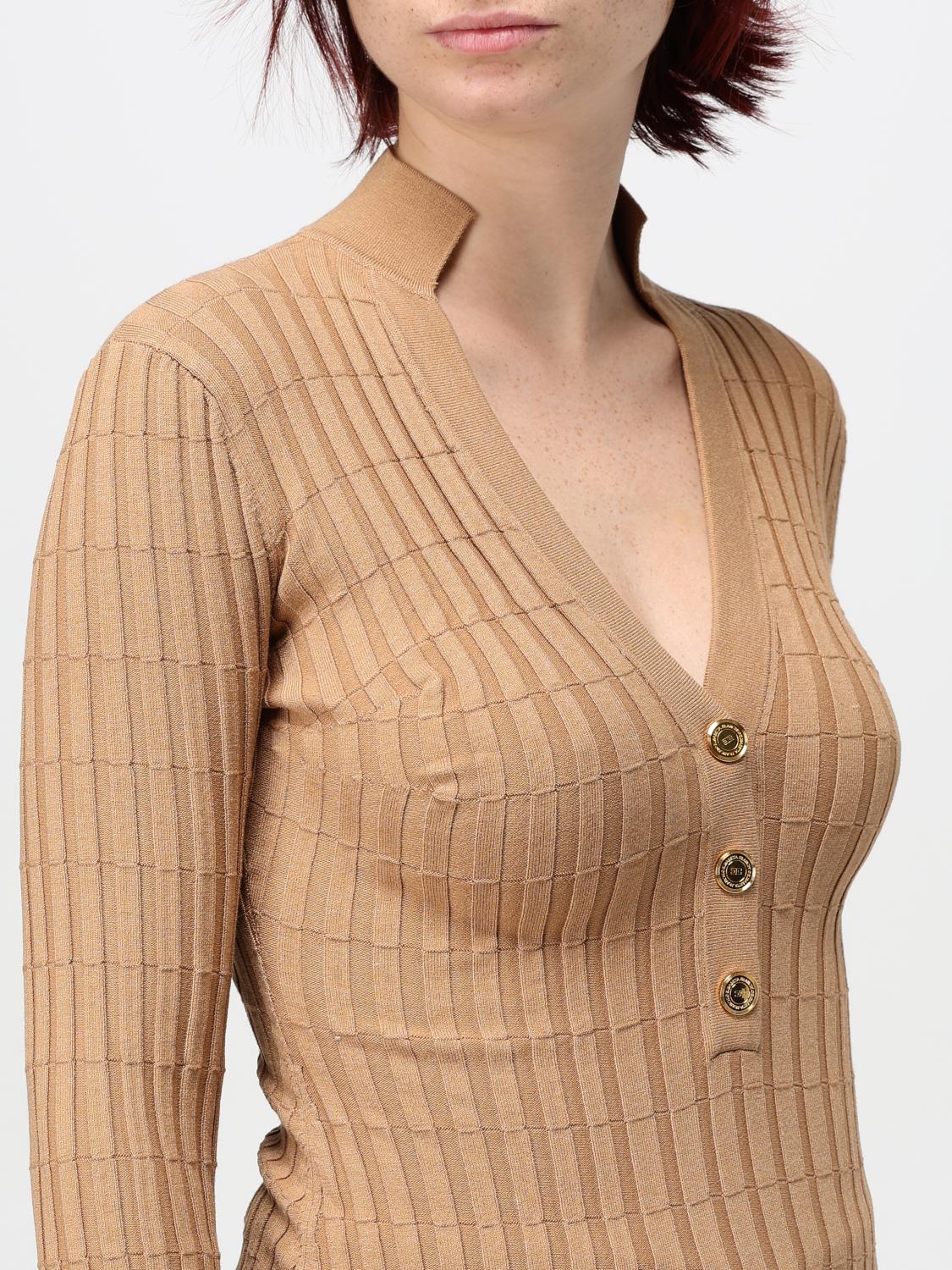 ELISABETTA FRANCHI PULLOVER: Pullover damen Elisabetta Franchi, Camel - Img 3