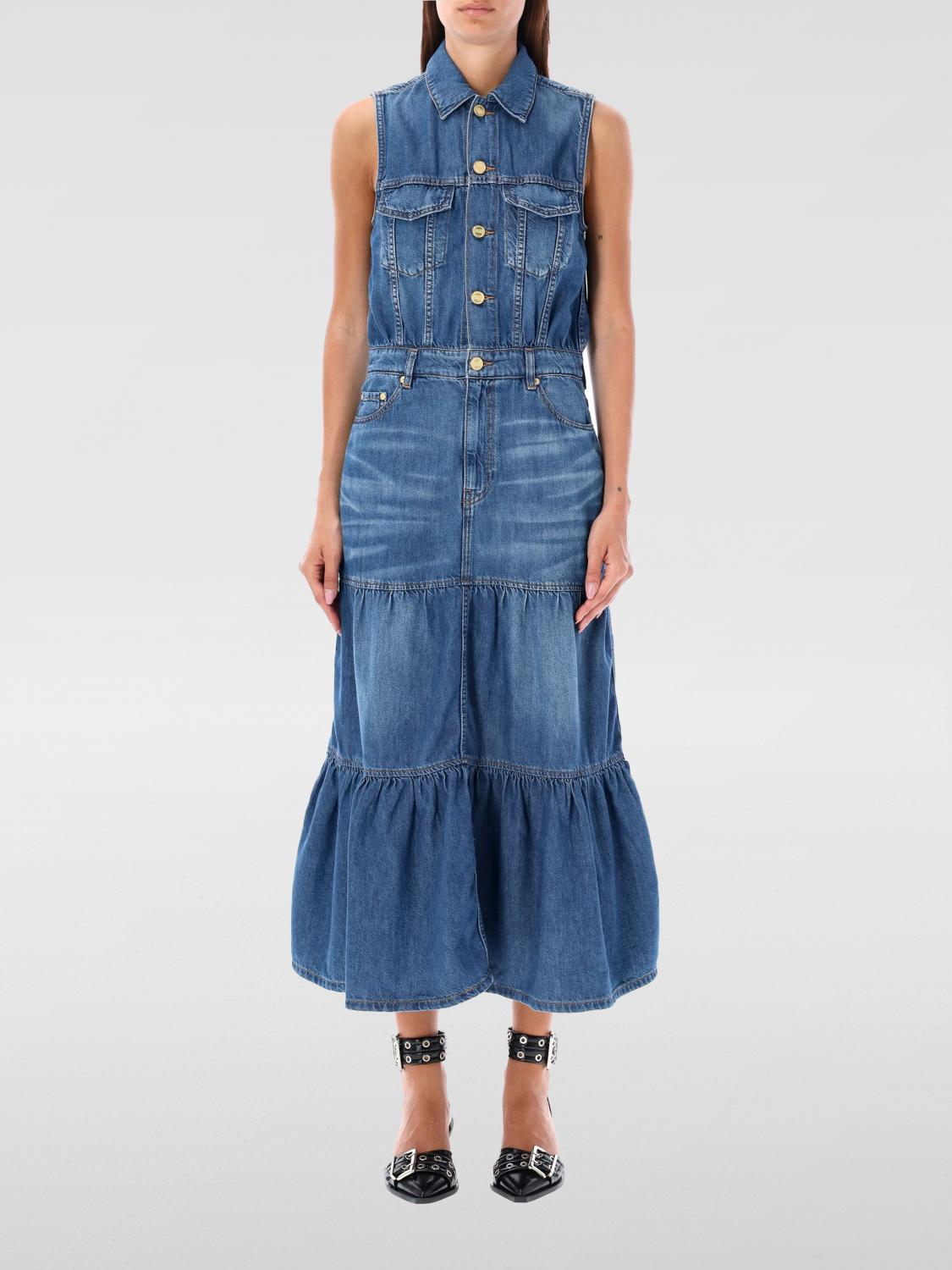 GANNI KLEID: Kleider damen Ganni, Blau - Img 1