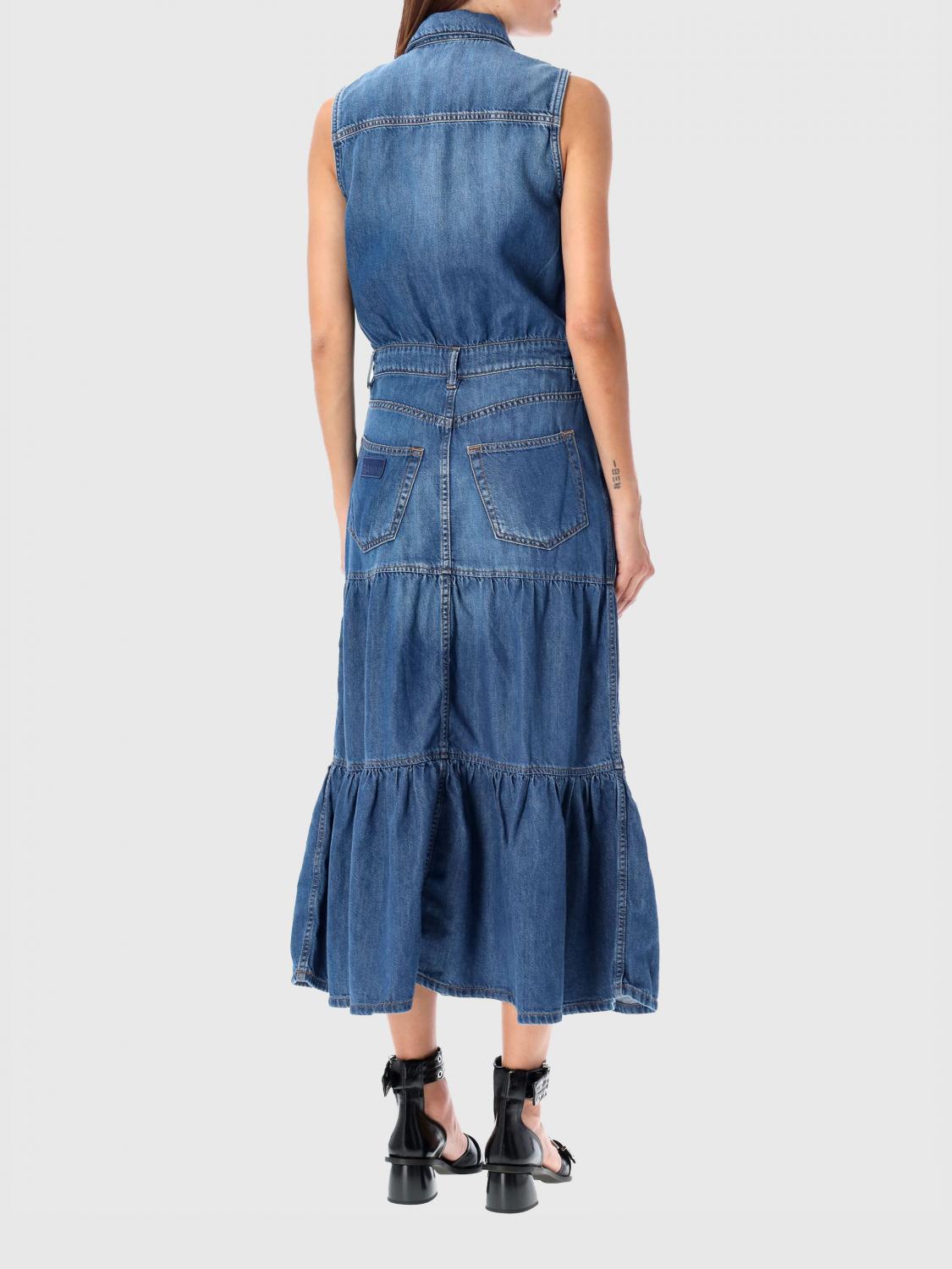 GANNI KLEID: Kleider damen Ganni, Blau - Img 2