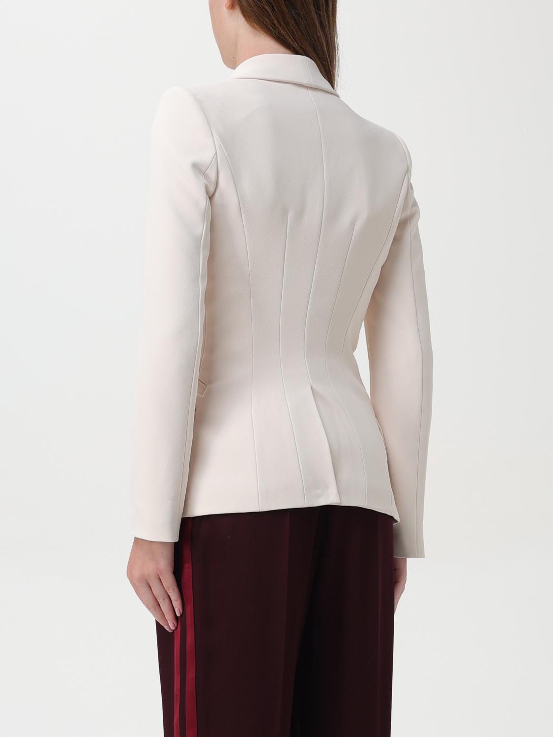 ELISABETTA FRANCHI BLAZER: Blazer a doppiopetto Elisabetta Franchi, Bianco - Img 2