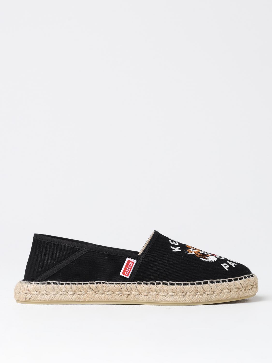 KENZO ESPADRILLAS: Espadrillas Kenzo in canvas con logo ricamato , Nero - Img 1