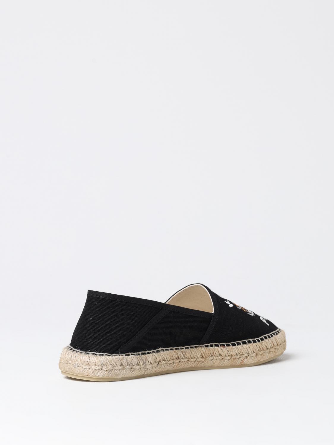 KENZO ESPADRILLAS: Espadrillas Kenzo in canvas con logo ricamato , Nero - Img 3
