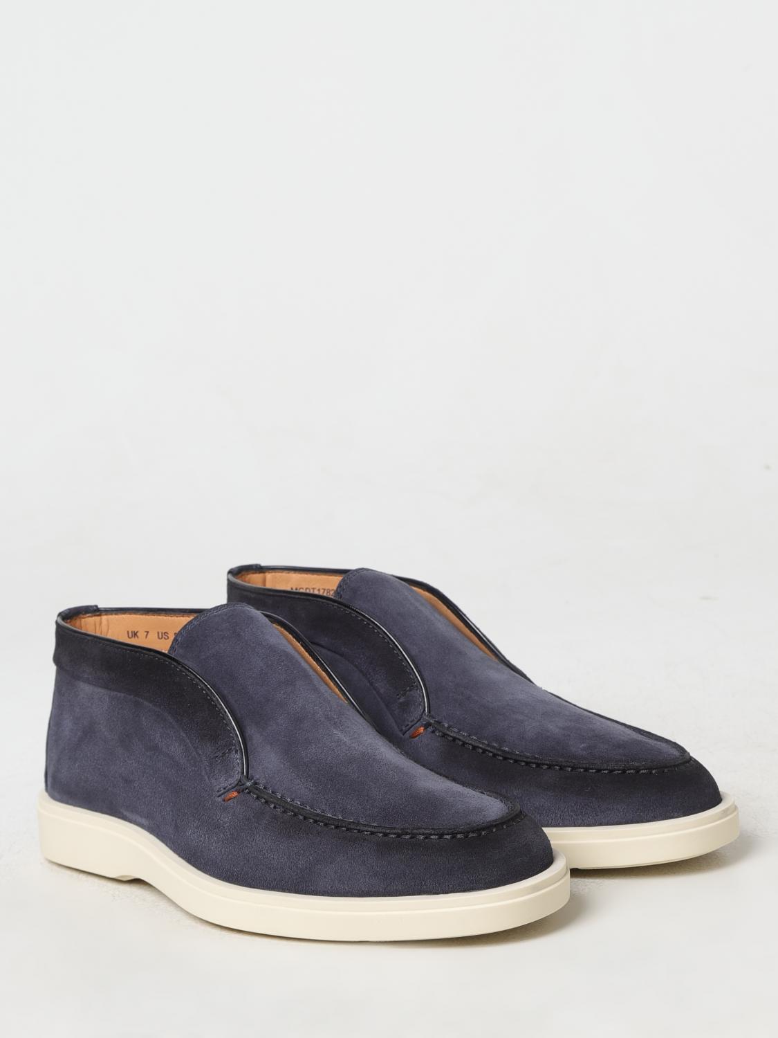 SANTONI BOOT: Suede Chukka Boots Santoni, Blue - Img 2