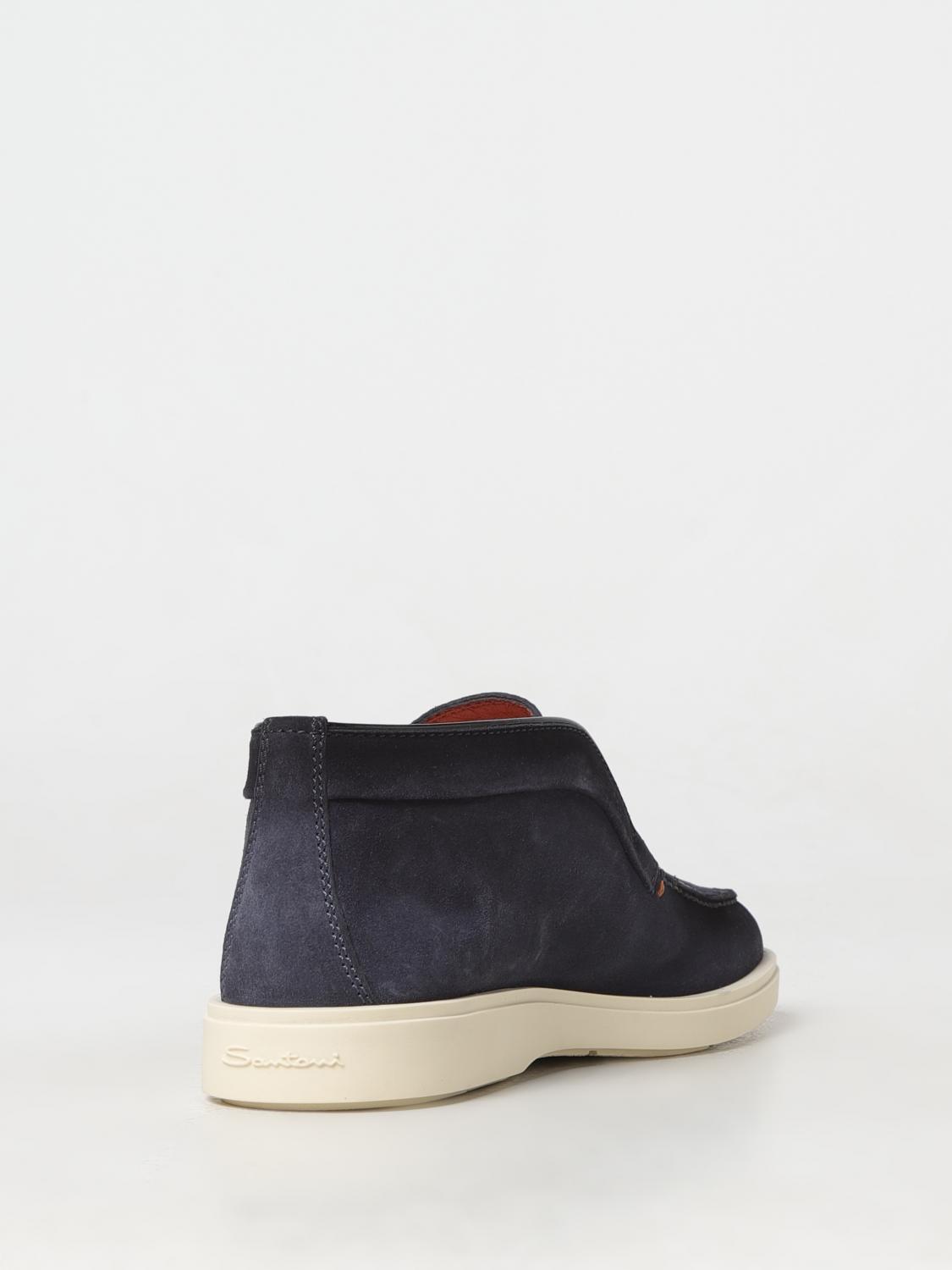 SANTONI BOOT: Suede Chukka Boots Santoni, Blue - Img 3