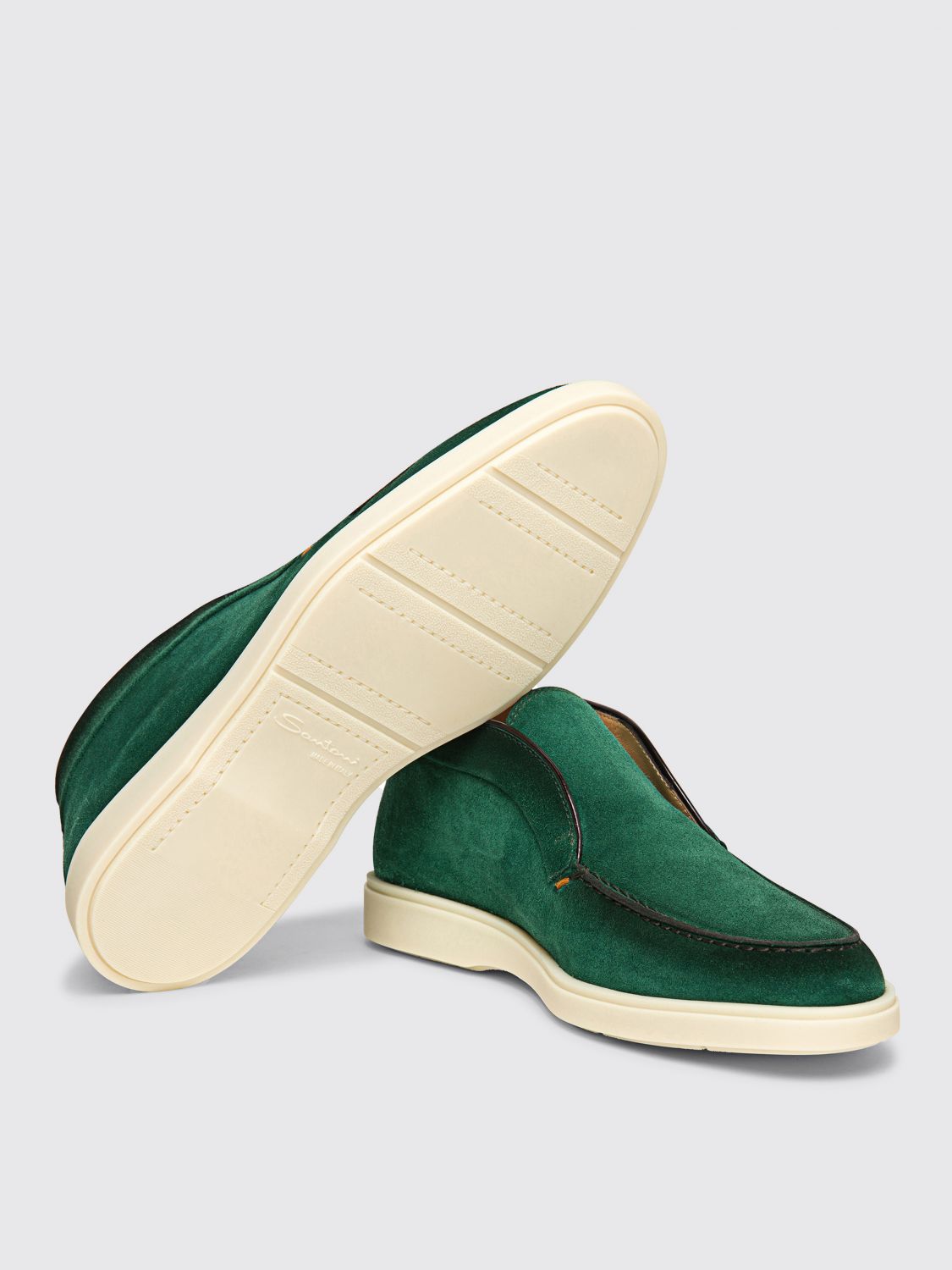 SANTONI CHUKKA BOOTS: Loafers men Santoni, Green - Img 4