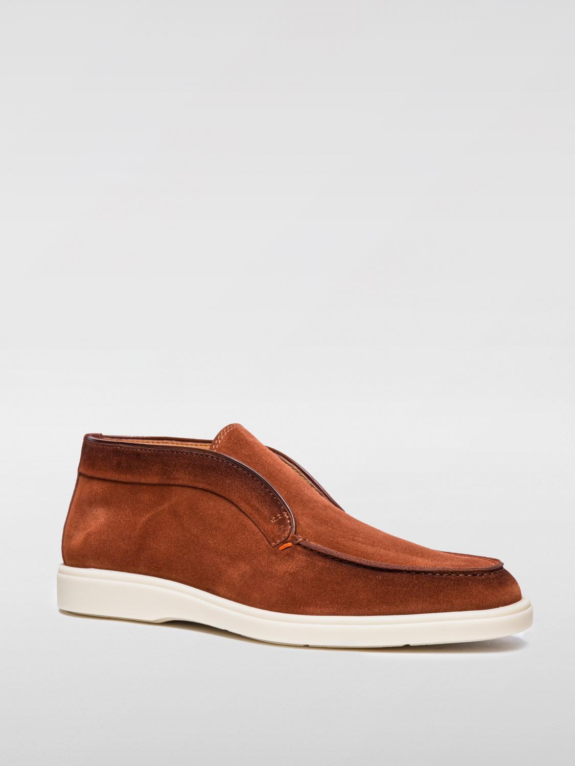 SANTONI STIVALETTI: Polacchino Santoni in camoscio , Marrone - Img 2