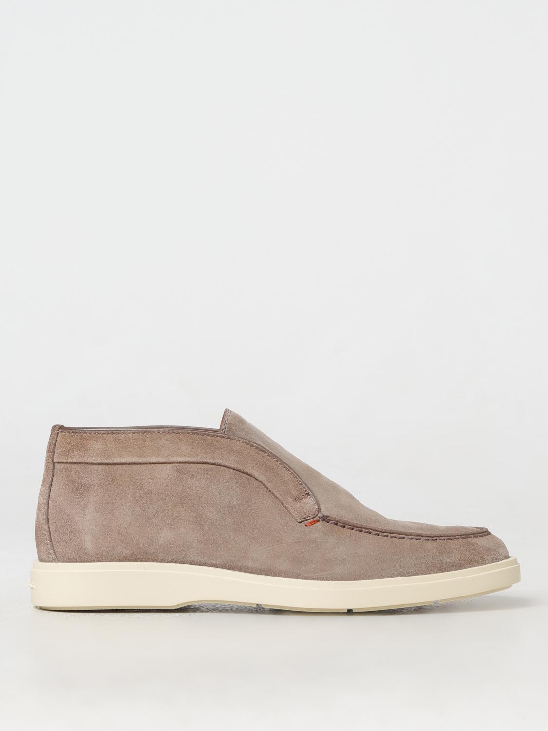 SANTONI STIVALETTI: Polacchino Santoni in camoscio , Ebano - Img 1