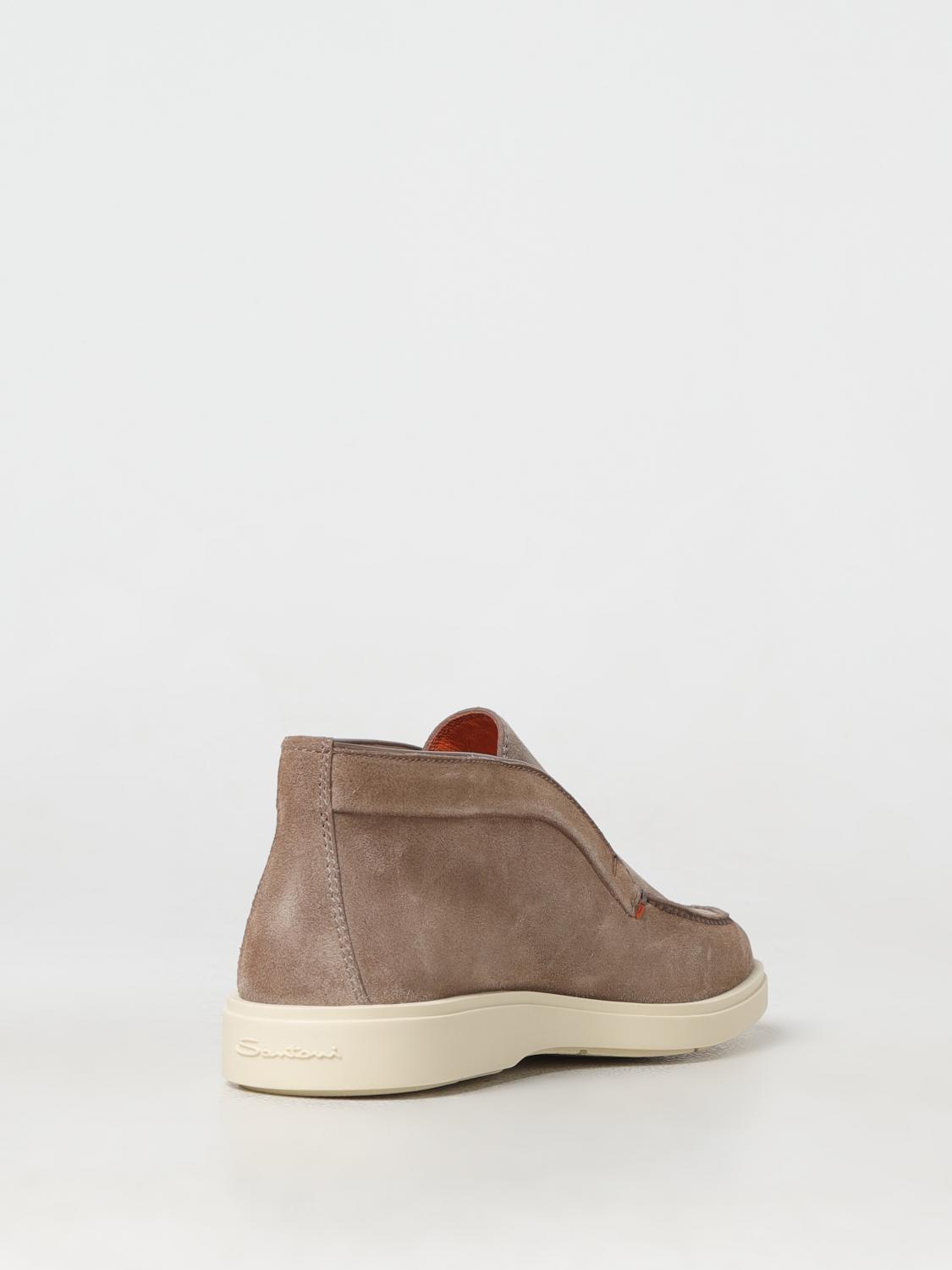 SANTONI STIVALETTI: Polacchino Santoni in camoscio , Ebano - Img 3