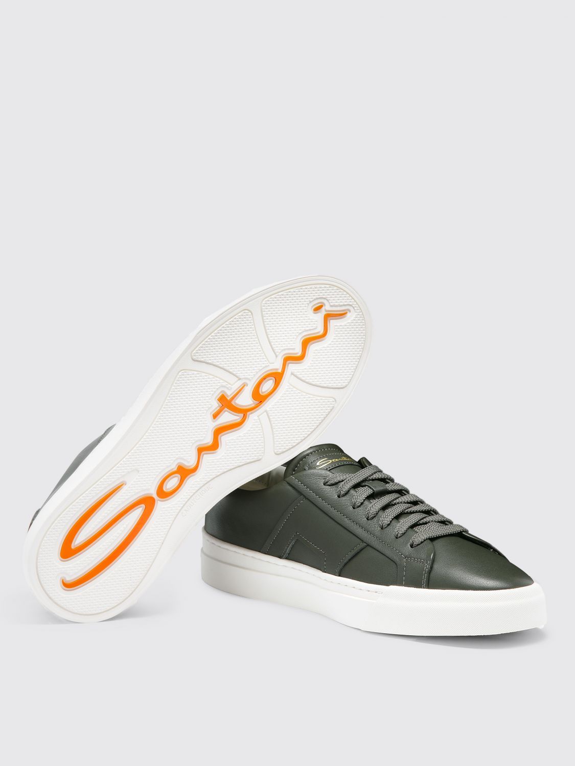 SANTONI SNEAKERS: Sneakers men Santoni, Green - Img 4