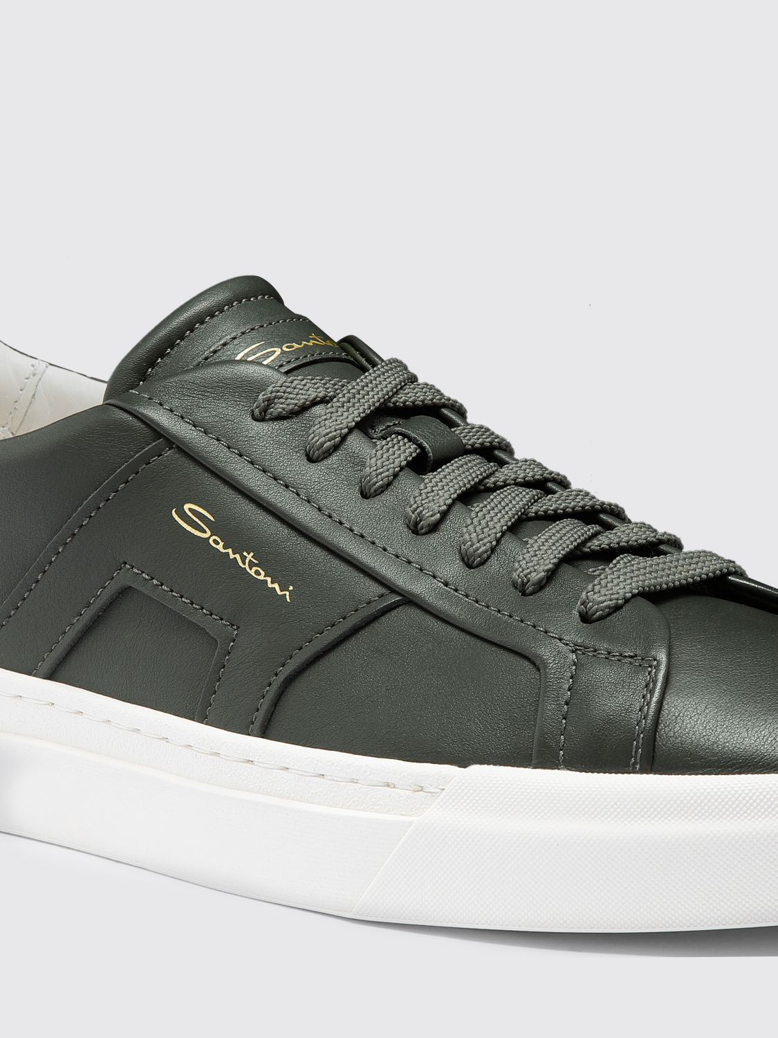 SANTONI SNEAKERS: Sneakers men Santoni, Green - Img 5