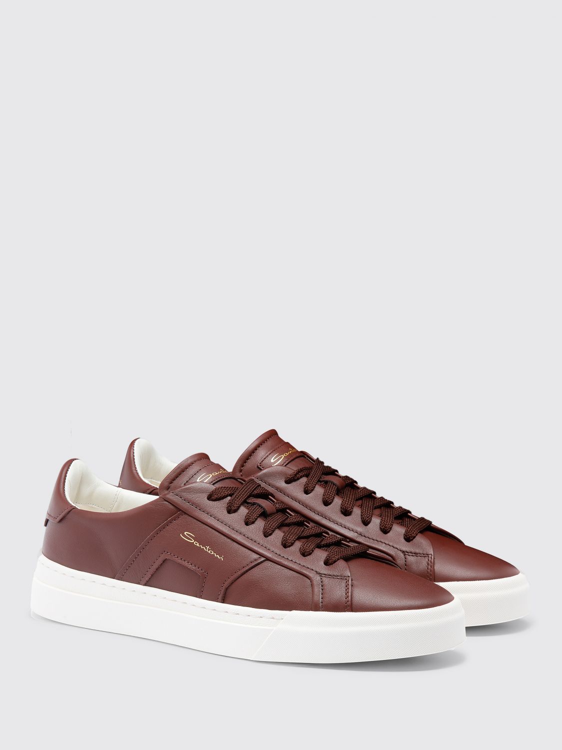 SANTONI SNEAKERS: Sneakers herren Santoni, Burgunderrot - Img 2