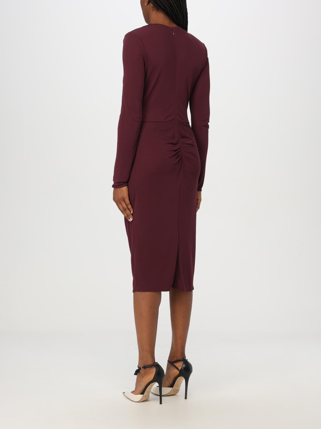 ELISABETTA FRANCHI DRESS: Dress woman Elisabetta Franchi, Burgundy - Img 2