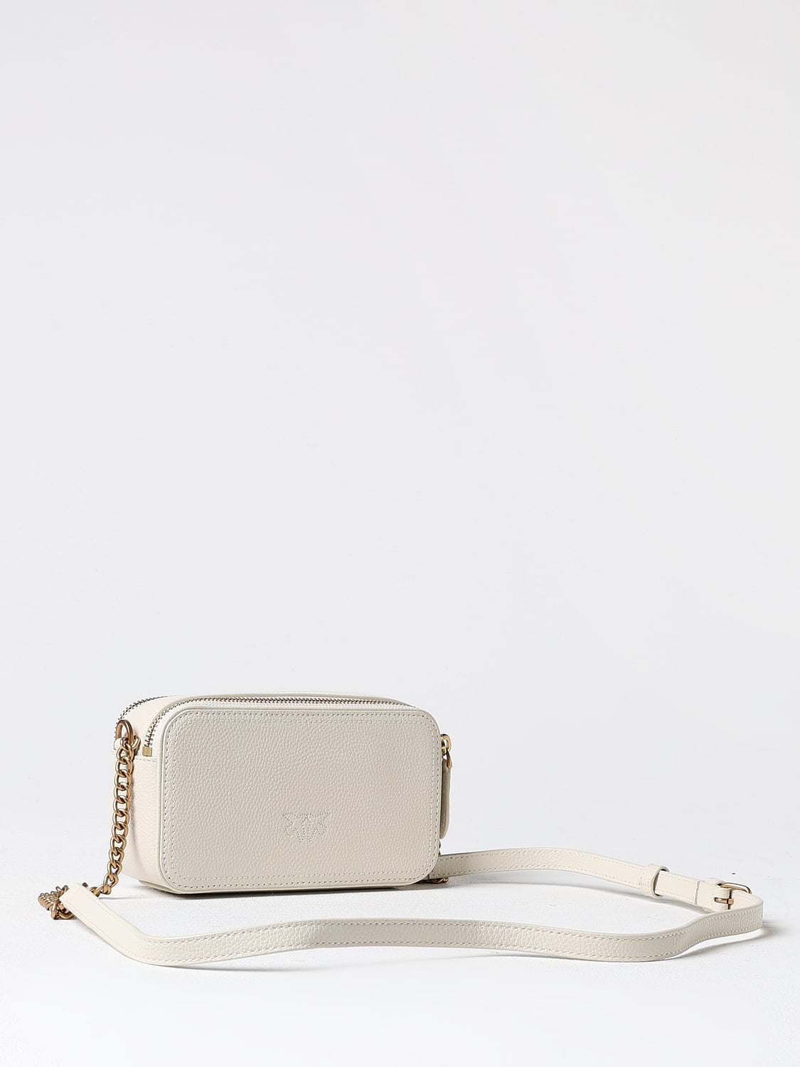 PINKO BORSA MINI: Borsa Carrie Pinko in pelle a grana , Bianco - Img 2