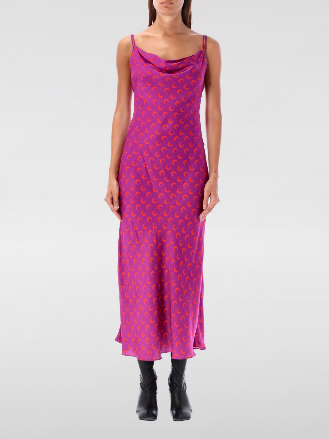 MARINE SERRE DRESS: Dress woman Marine Serre, Violet - Img 1