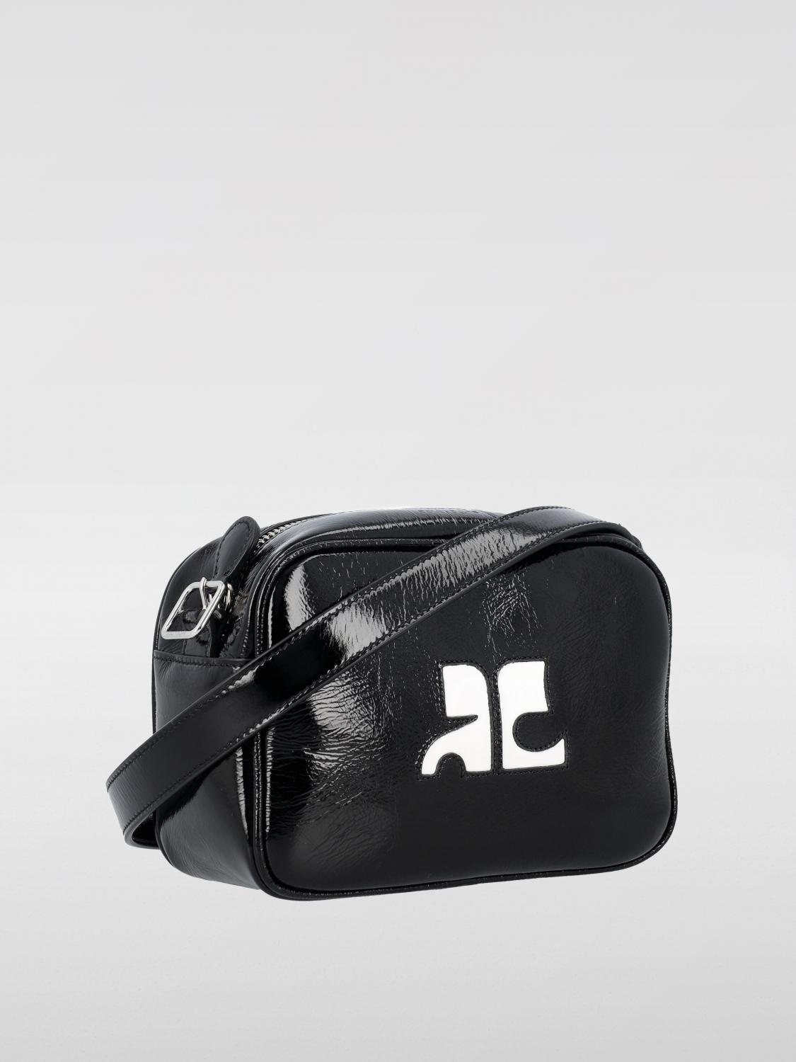 COURRÈGES BORSA MINI: Borsa Reedition Courrèges in vernice, Nero - Img 2