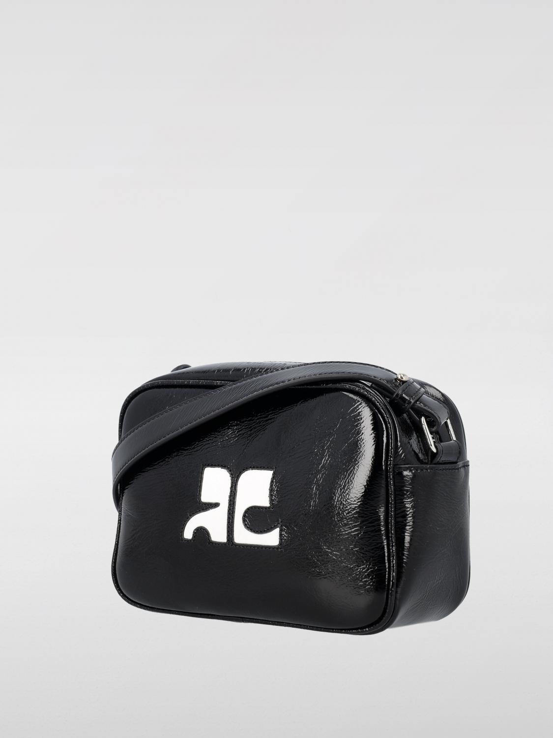 COURRÈGES BORSA MINI: Borsa Reedition Courrèges in vernice, Nero - Img 3