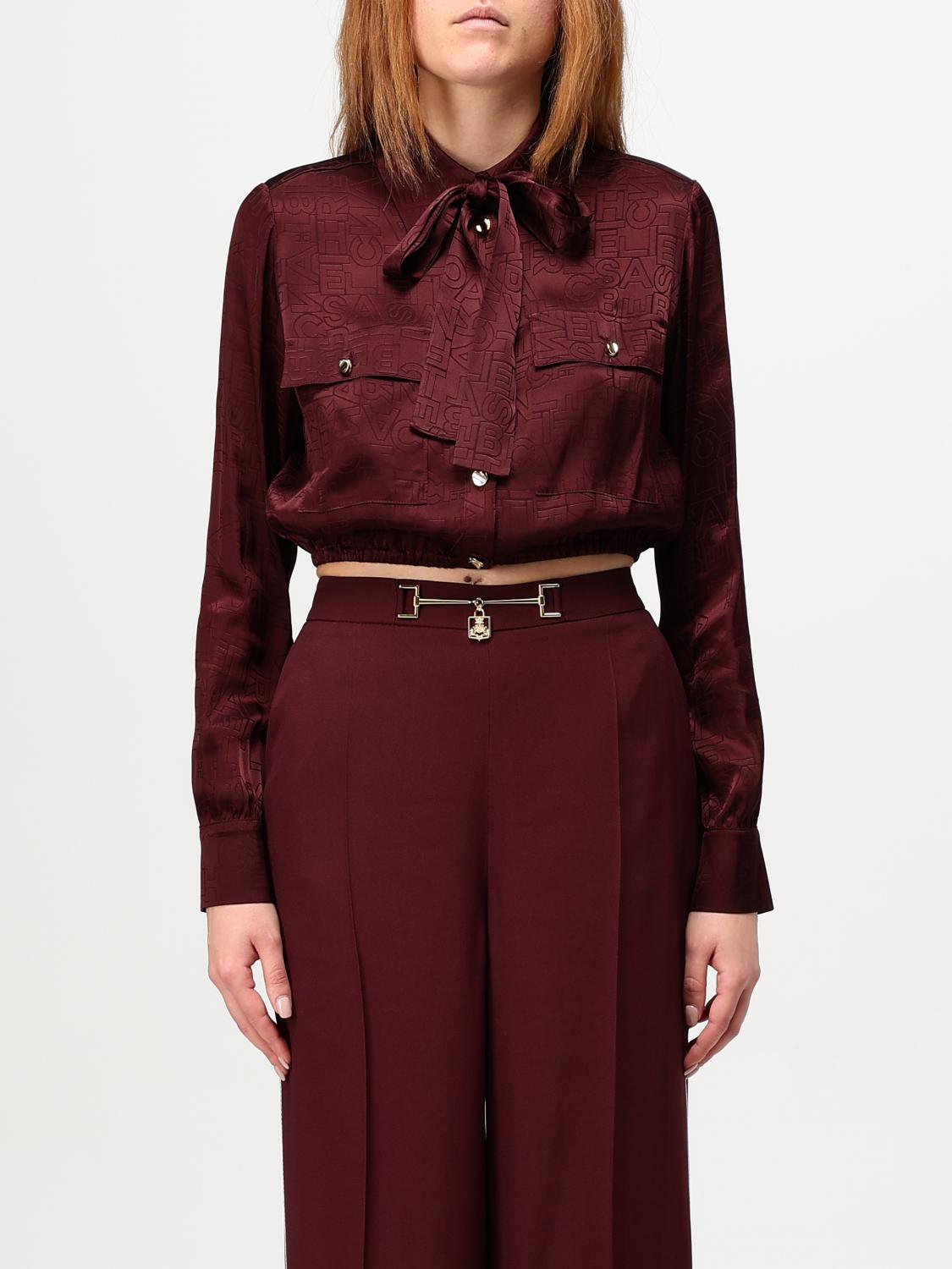 ELISABETTA FRANCHI SHIRT: Shirt woman Elisabetta Franchi, Burgundy - Img 1