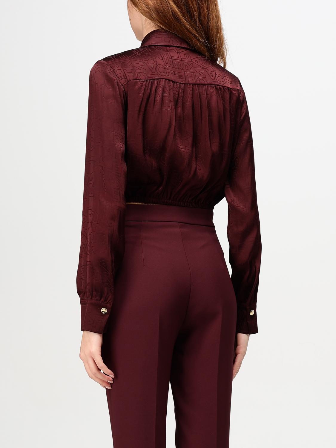 ELISABETTA FRANCHI SHIRT: Shirt woman Elisabetta Franchi, Burgundy - Img 2