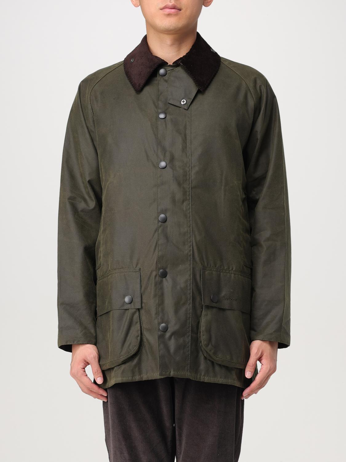 BARBOUR 재킷: Barbour 왁스 코튼 윈드브레이커, 그린 - Img 1