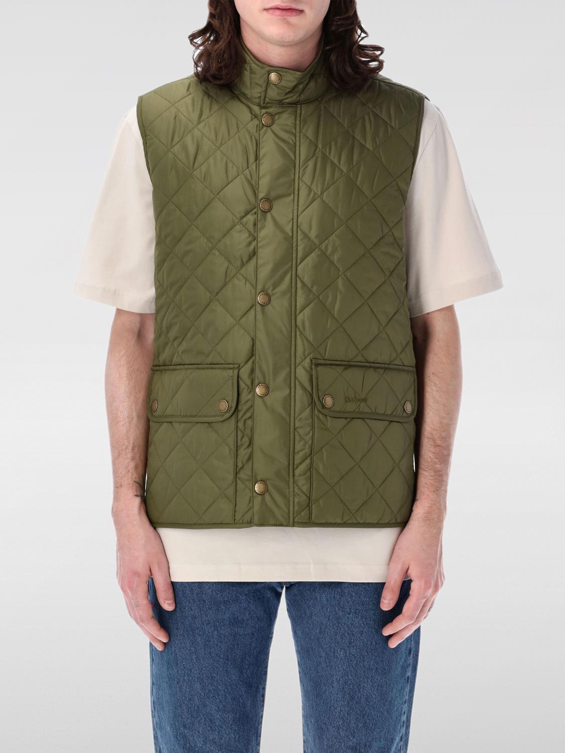 BARBOUR スーツベスト: ジャケット メンズ Barbour, オリーブ - Img 1