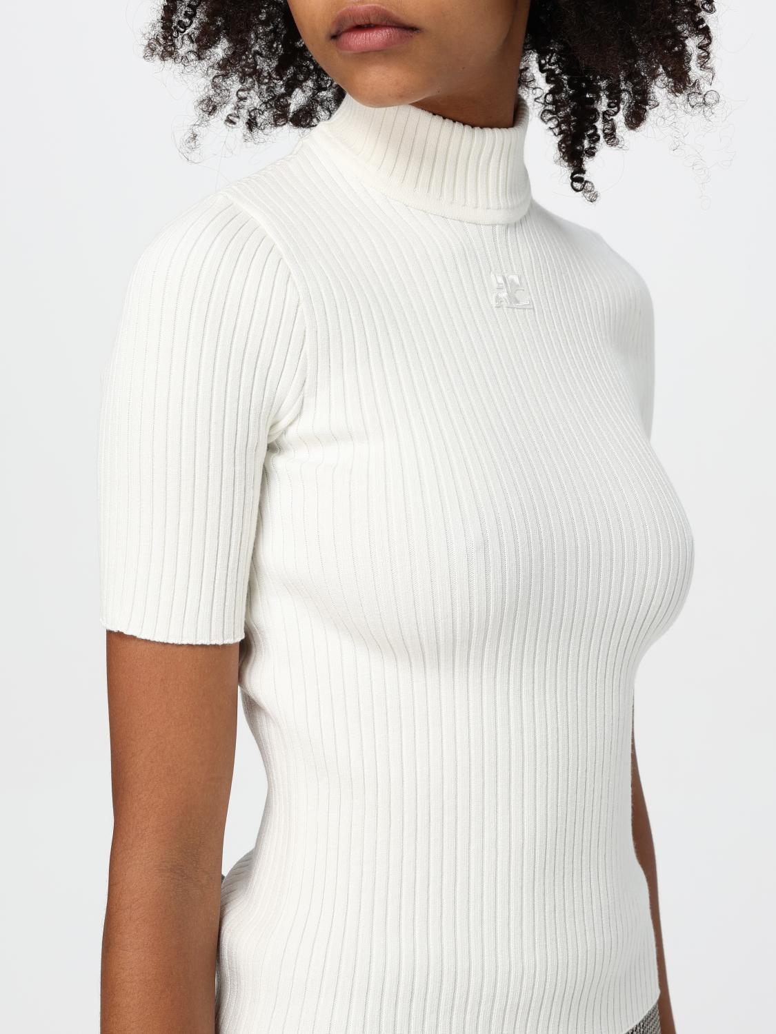 COURRÈGES JERSEY: Sudadera mujer CourrÈges, Blanco - Img 5