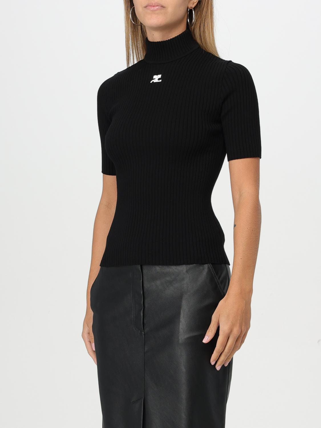 COURRÈGES JERSEY: Sudadera mujer CourrÈges, Negro - Img 4