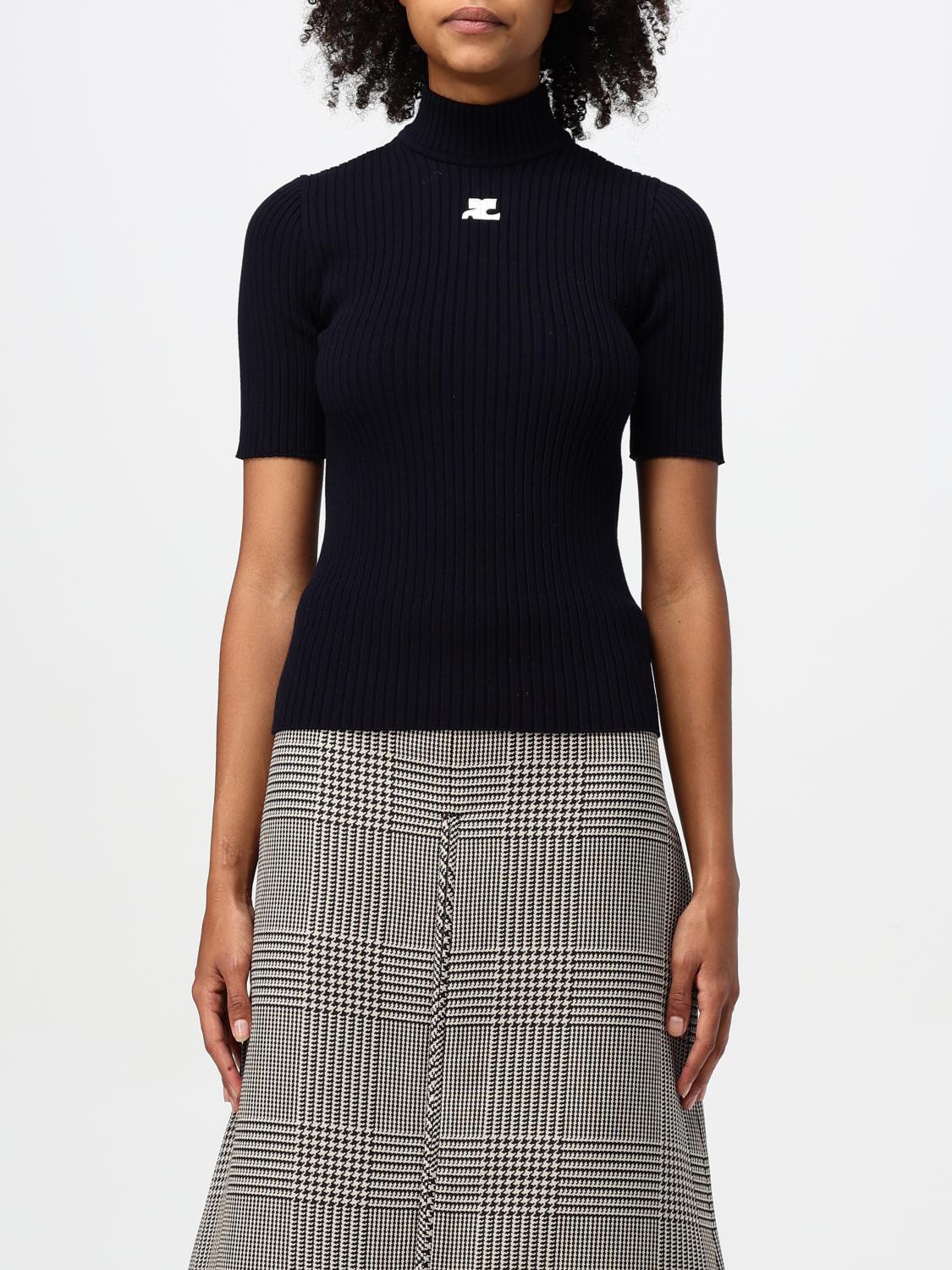 COURRÈGES PULLOVER: Sweatshirt damen CourrÈges, Blau - Img 1