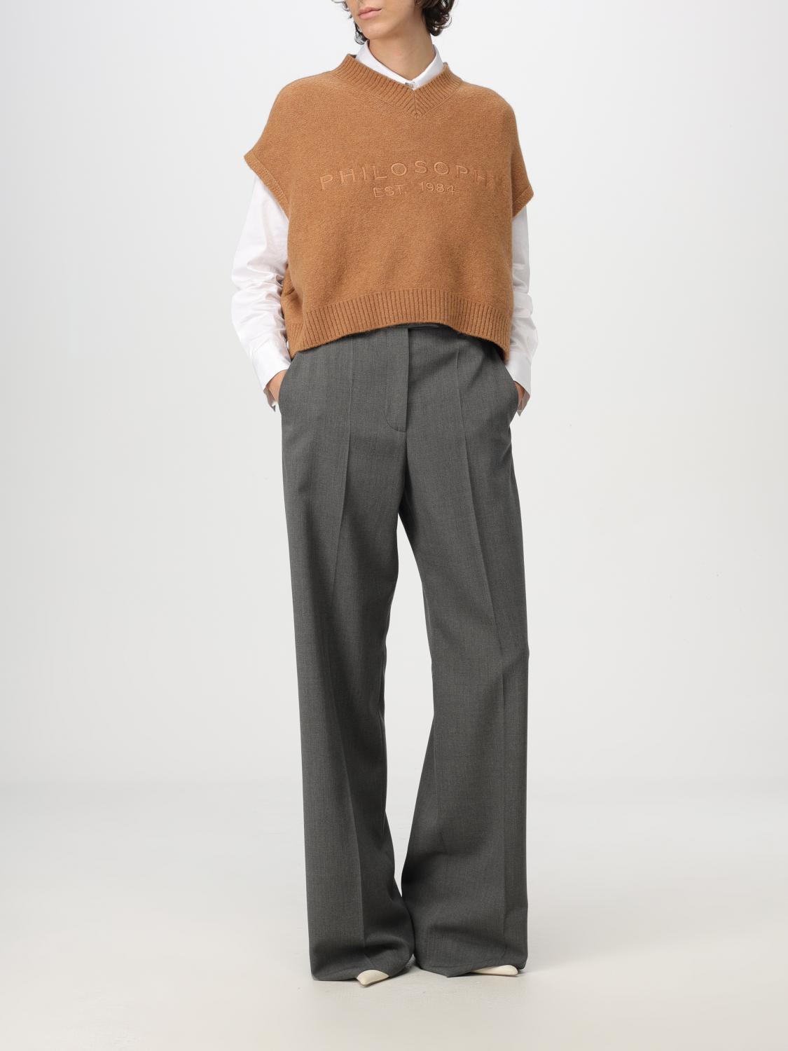 PHILOSOPHY DI LORENZO SERAFINI WAISTCOAT: Top woman Philosophy Di Lorenzo Serafini, Beige - Img 2