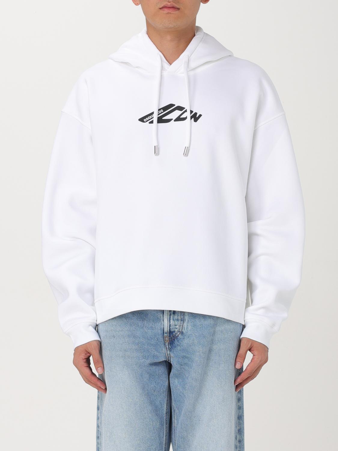 DSQUARED2 SUDADERA: Sudadera con capucha Icon Dsquared2, Blanco - Img 1