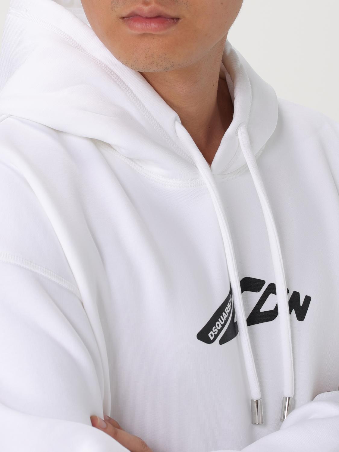 DSQUARED2 SUDADERA: Sudadera con capucha Icon Dsquared2, Blanco - Img 3