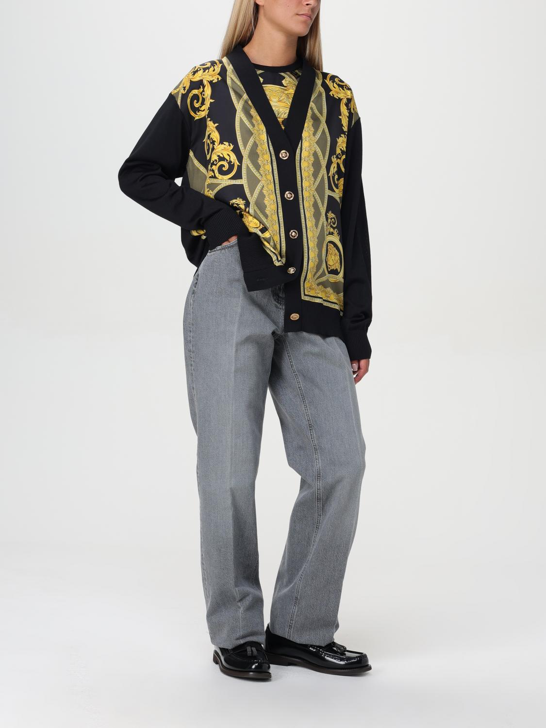 Versace カーディガン レディース - ブラック | 10161721A11289
