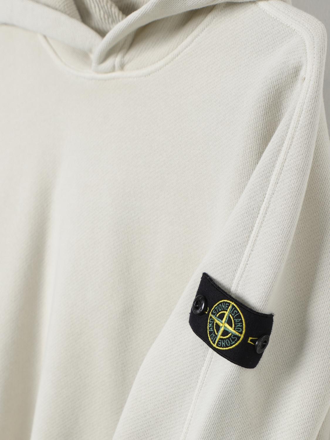 STONE ISLAND JUNIOR PULL: Pull enfant Stone Island Junior, Blanc - Img 3