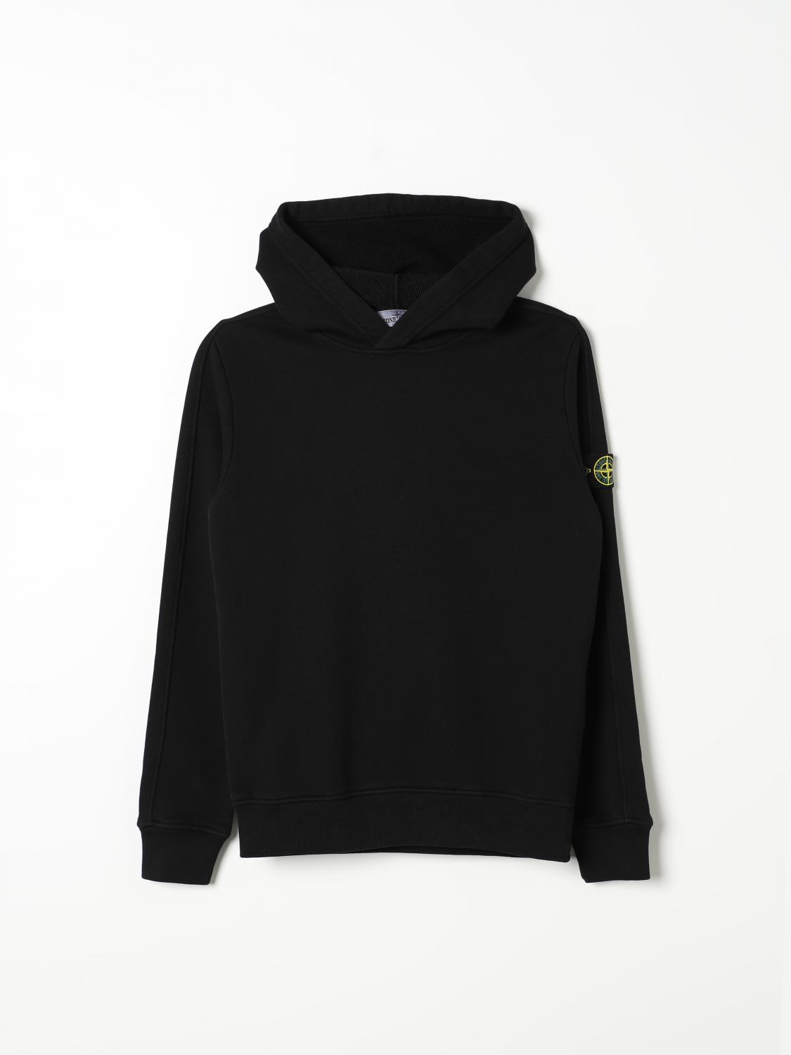STONE ISLAND JUNIOR PULLOVER: Pullover kinder Stone Island Junior, Schwarz - Img 1