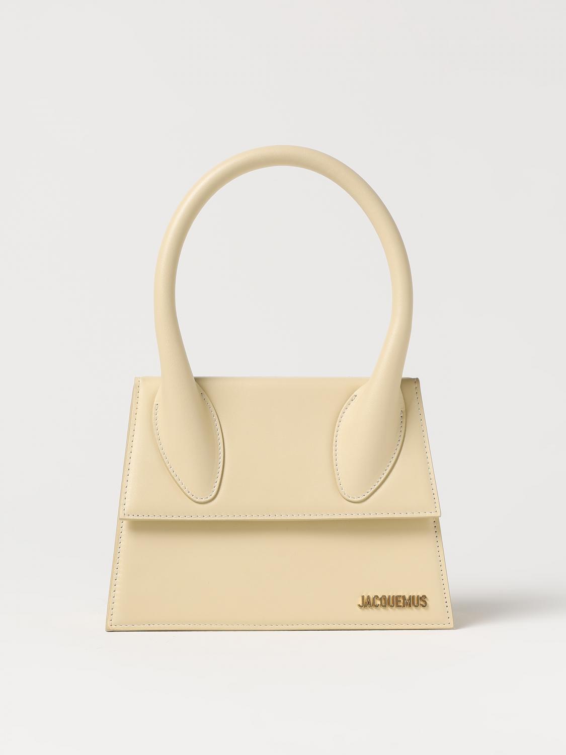 JACQUEMUS BORSA MINI: Borsa Le Grand Chiquito Jacquemus in pelle , Bianco - Img 1