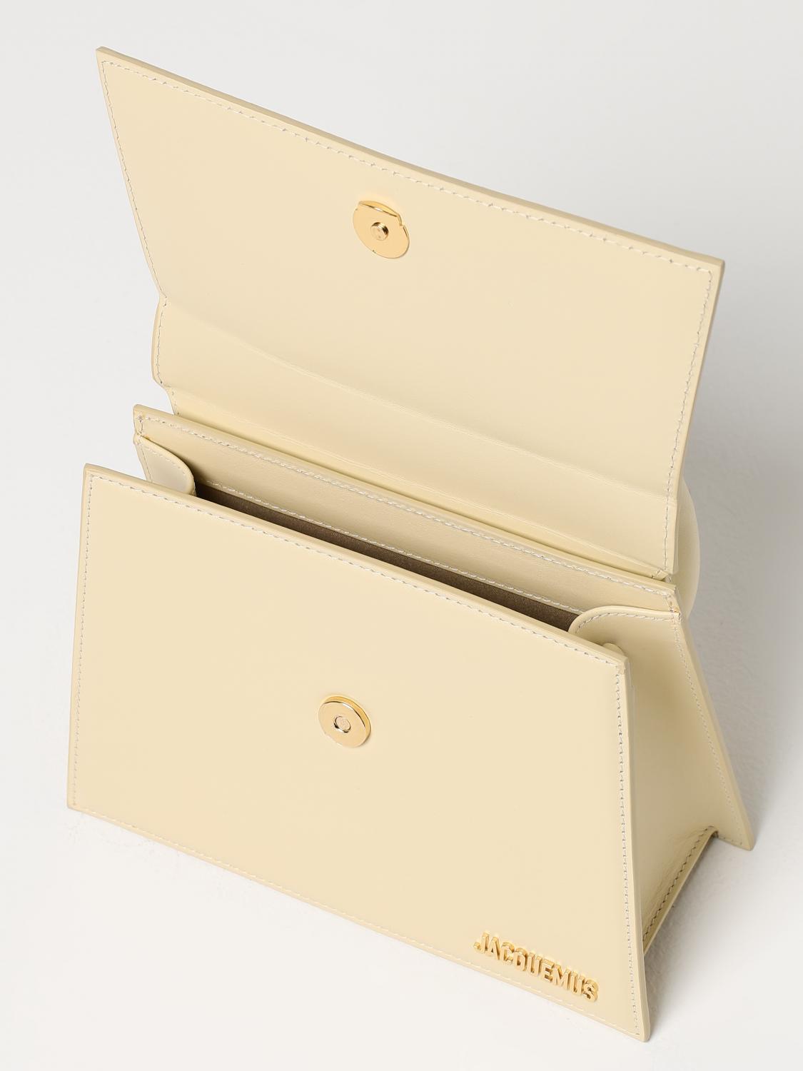 JACQUEMUS BORSA MINI: Borsa Le Grand Chiquito Jacquemus in pelle , Bianco - Img 5