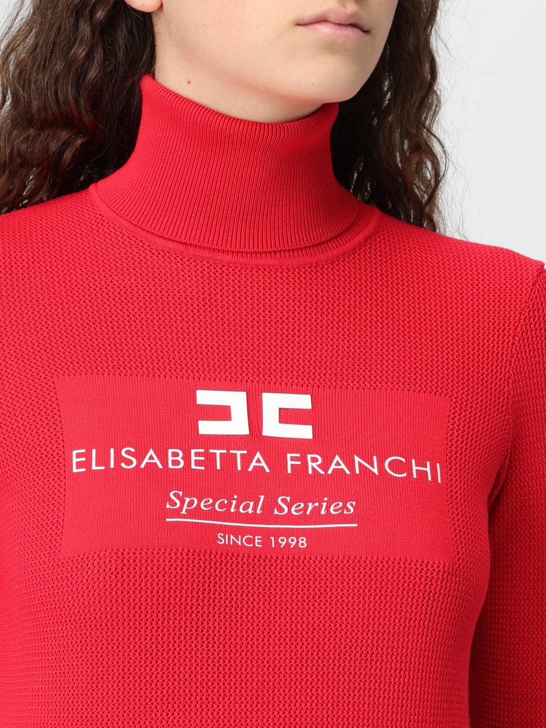 ELISABETTA FRANCHI MAGLIA: Maglia Elisabetta Franchi in viscosa stretch , Rosso - Img 3