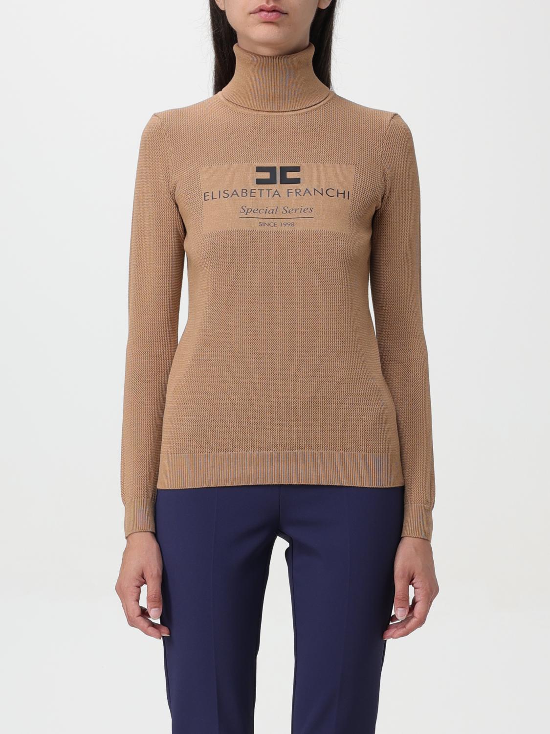 ELISABETTA FRANCHI PULLOVER: Pullover damen Elisabetta Franchi, Camel - Img 1