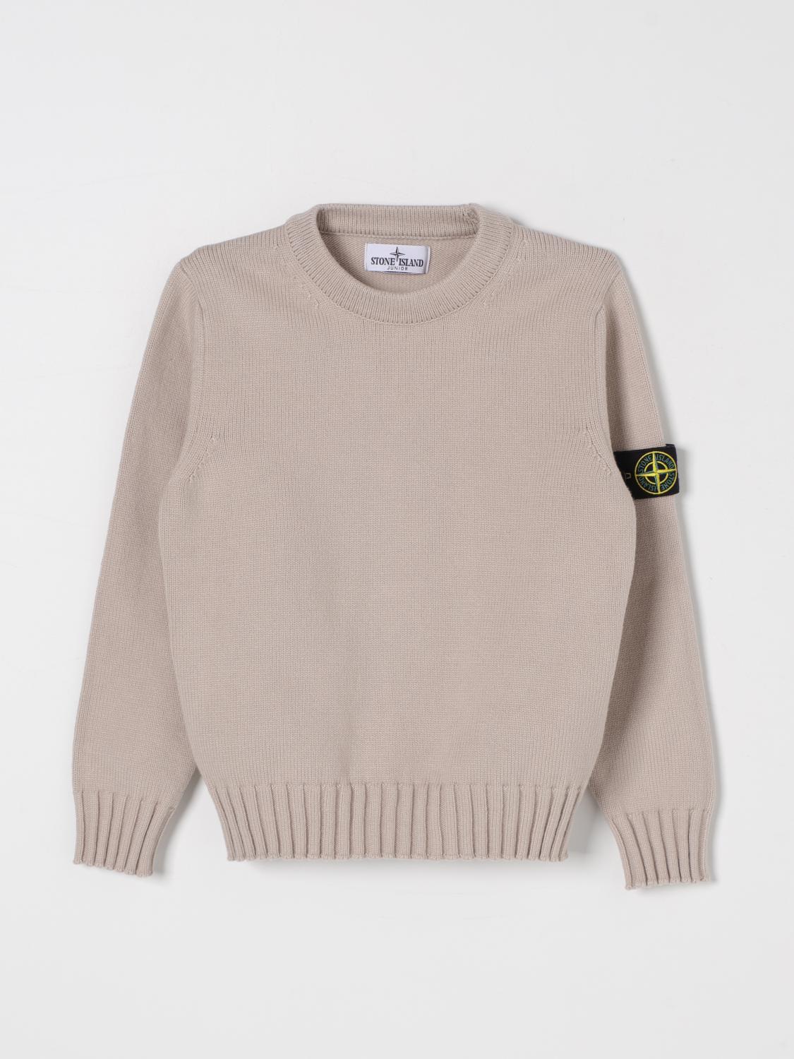 STONE ISLAND JUNIOR SWEATER: Sweater kids Stone Island Junior, Ecru - Img 1