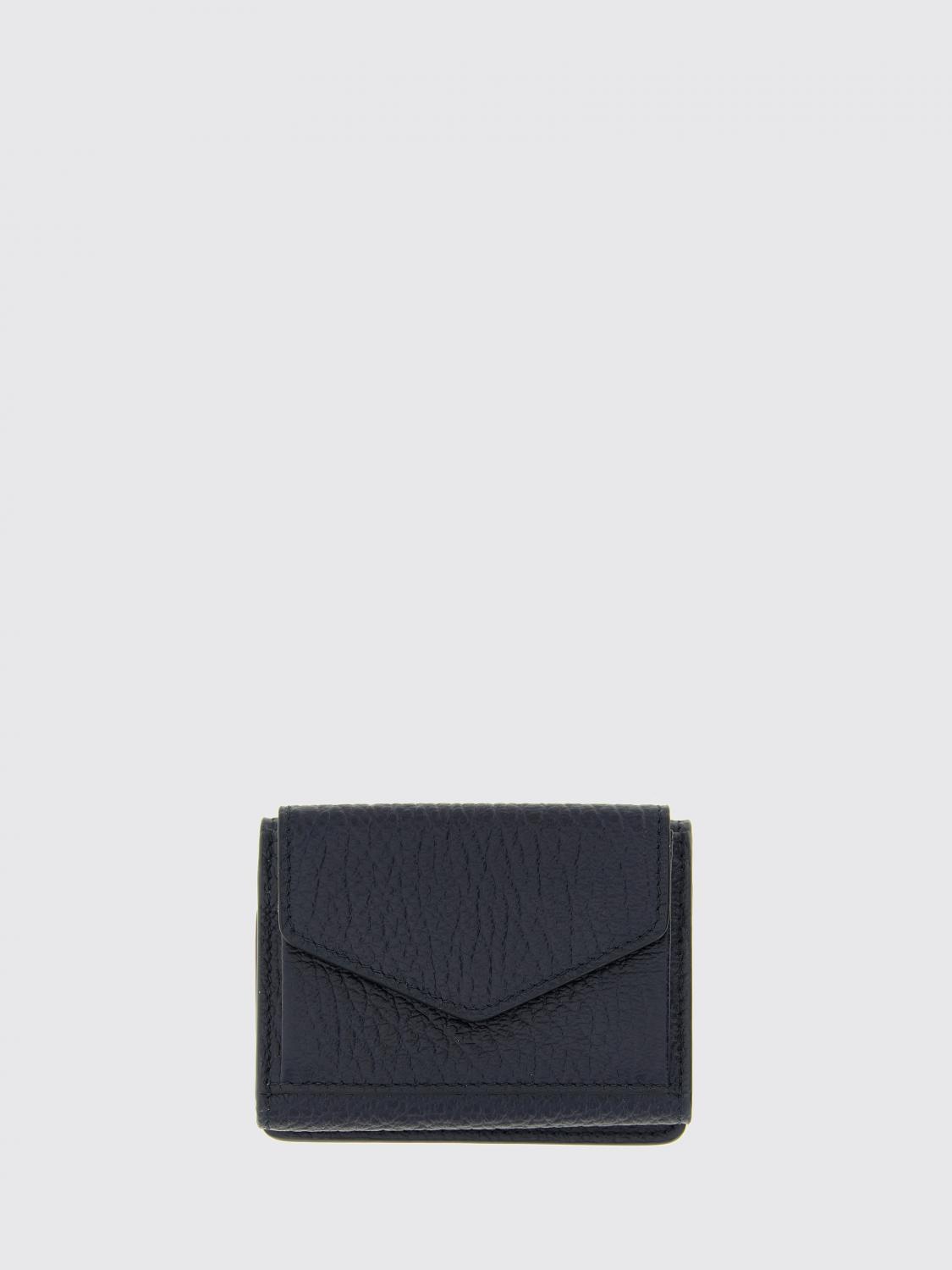 MAISON MARGIELA 지갑: Maison Margiela 가죽 지갑, 블루 - Img 1